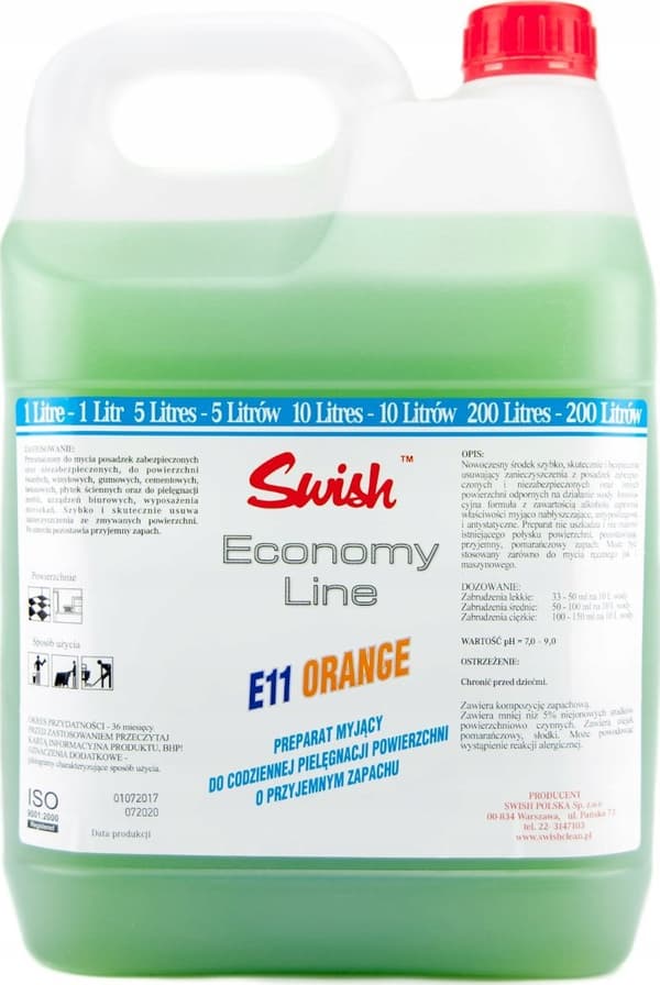 Swish E11 5L - E11 ORANGE 5L förberedelse för daglig ytvård