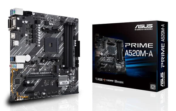 ASUS Bundkort PRIME A520M-A II/CSM - micro ATX - Socket AM4 - AMD A520