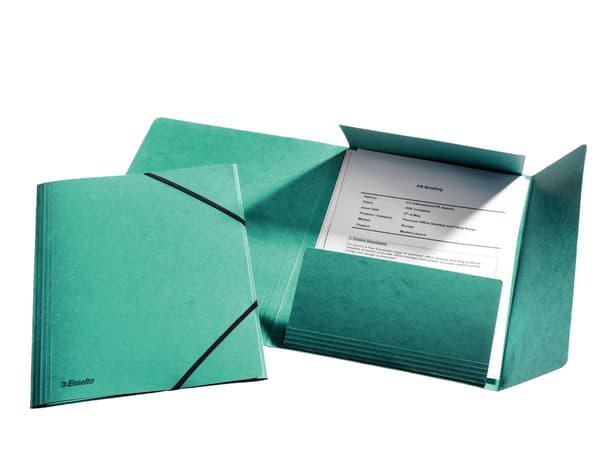 Esselte Dokumentmapp med resår A4 pretzelgrön (10K017D)