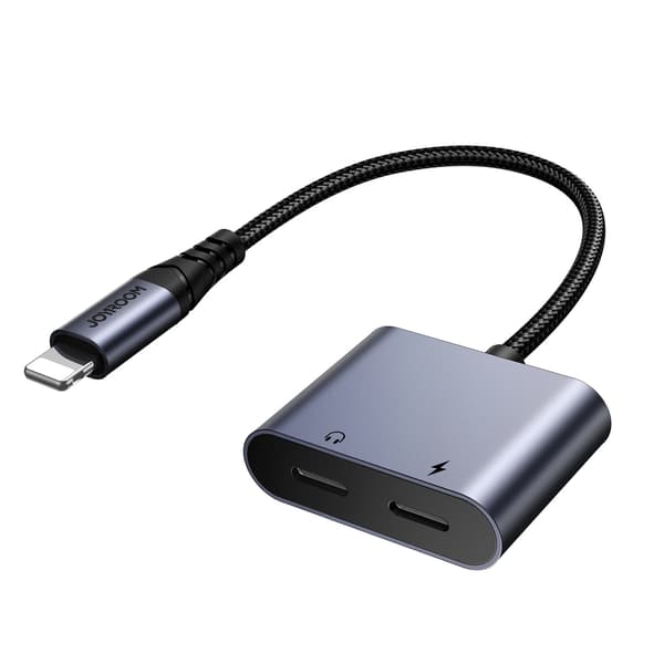 Joyroom SY-L02 Lightning till 2x Lightning DAC-adapter 2i1 – Svart
