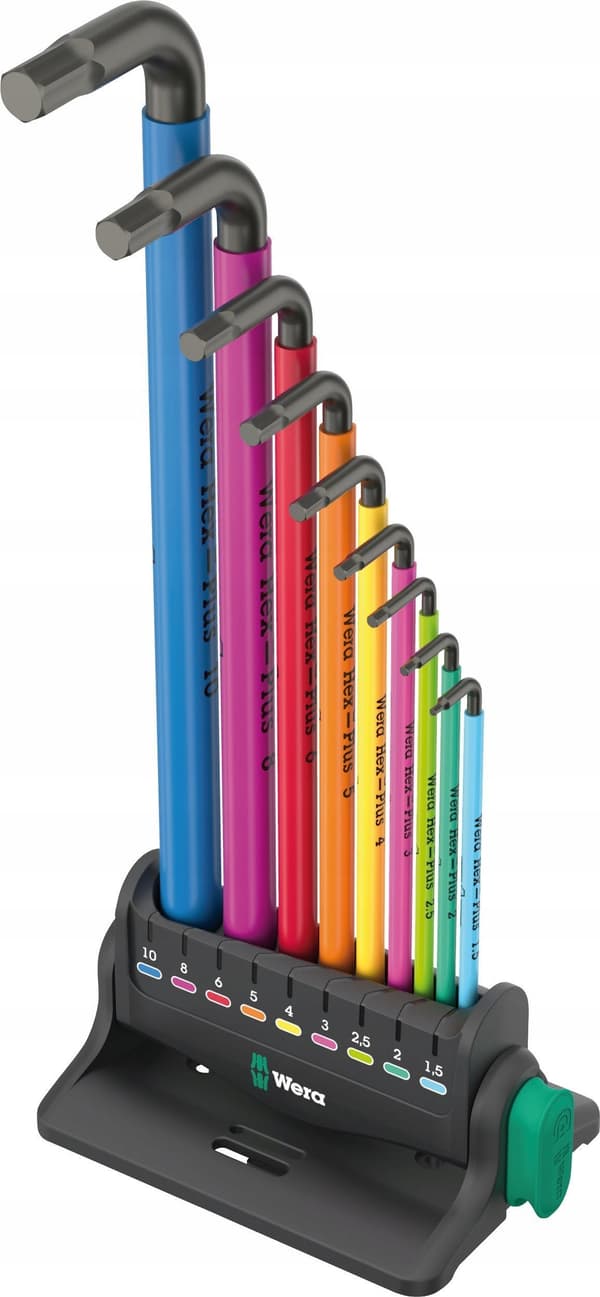 Wera 950/9 Hex-Plus Multicolour 3 kulma-avainsarja