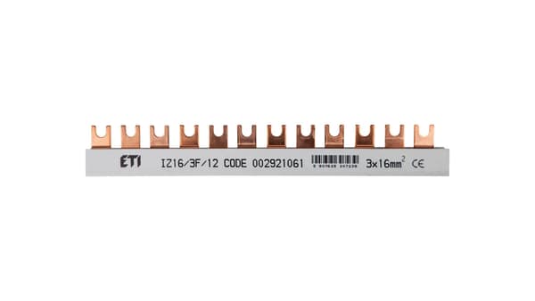 3P 100A 16mm2 gaffelforbindelsesskinne (12 mod.) IZ16/3F/12 002921061