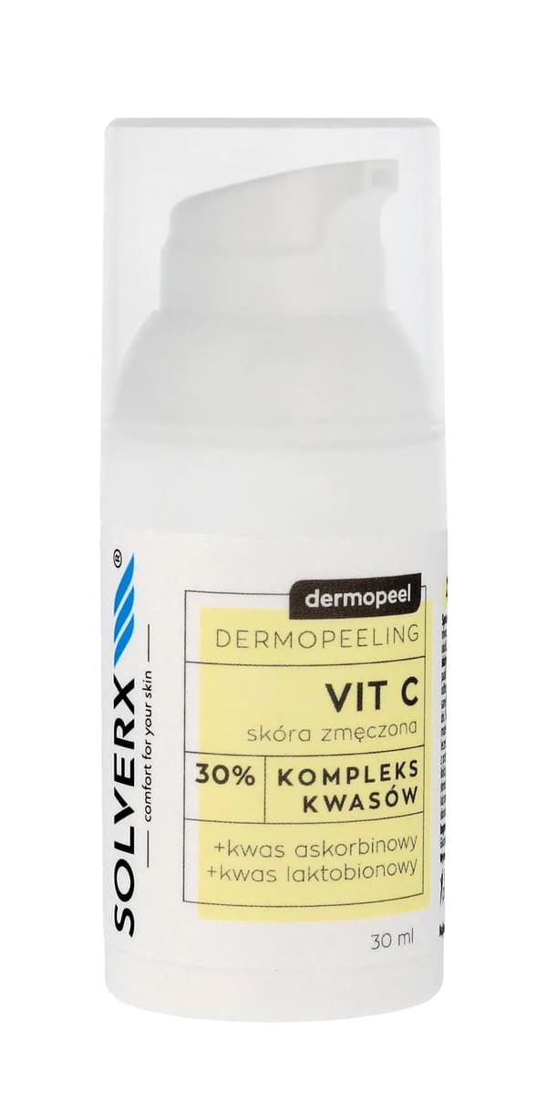 Solverx Dermopeel Dermopeeling Vit C - happokompleksi 30% (askorbiini, laktobioninen) 30ml