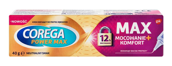 Corega Max fiksering + komfort 40 g