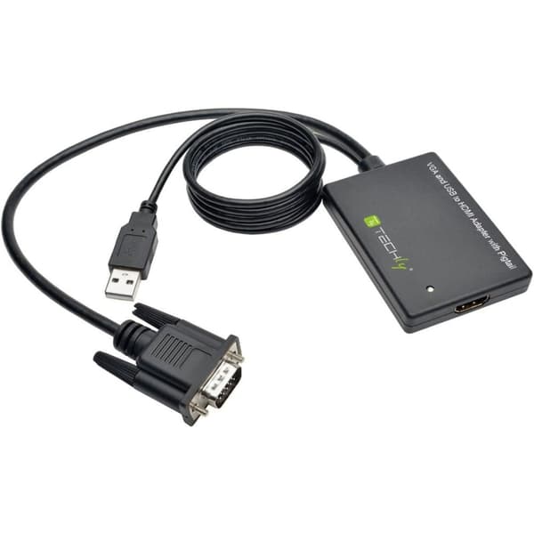 TECHLY 301665 HDMI-konverter - VGA/lyd