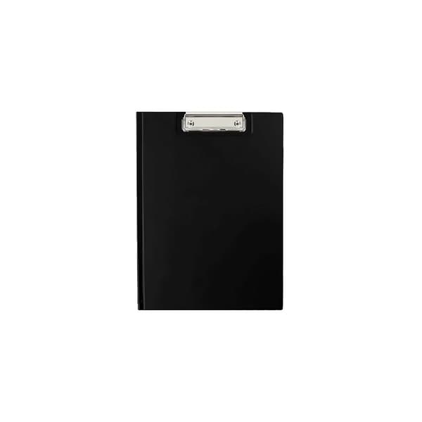Skrivebordsmappe med klips, A4, sort (BF1028)
