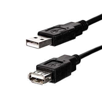 USB Logo USB-A-kabel - USB-A 3 m Sort