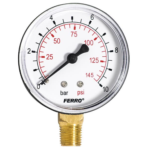 Ferro trykmåler 63mm 1/4” sideforbindelser M6310R