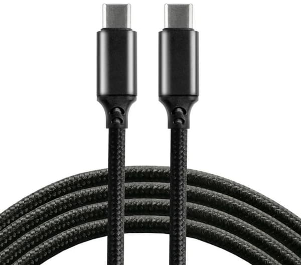 EverActive CBB-1PD5 USB-C PD-kabel 1m Power Delivery 5A med understøttelse af hurtig opladning 100W sort