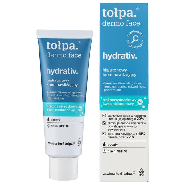 TOLPA Dermo Face Hydrativ Hyaluronic Rich Moisturizing Cream SPF10 per day 40 ml