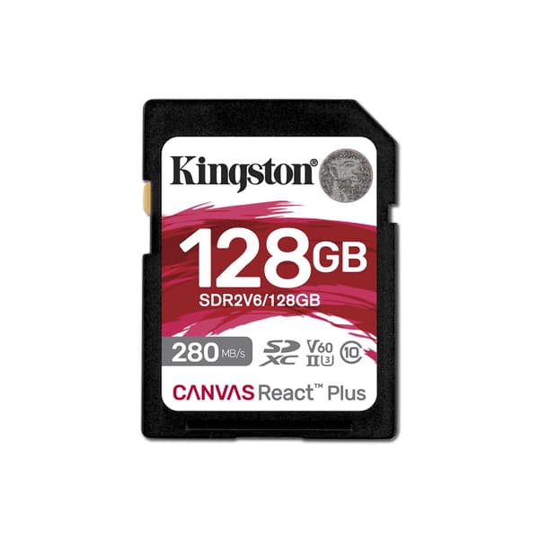 Kingston Flash-kort Canvas React Plus - SDXC UHS-II - 128 GB