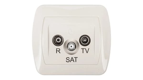 Simon Chord Antennestik RD/TV/SAT endestik beige AAS/12