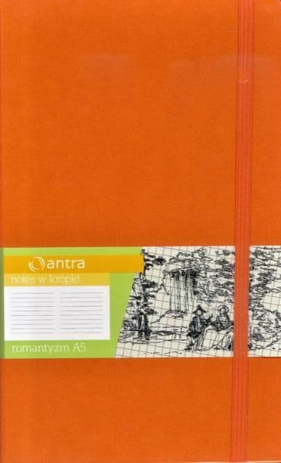 Anteckningsbok A5 Prickar Romantik Orange ANTRA