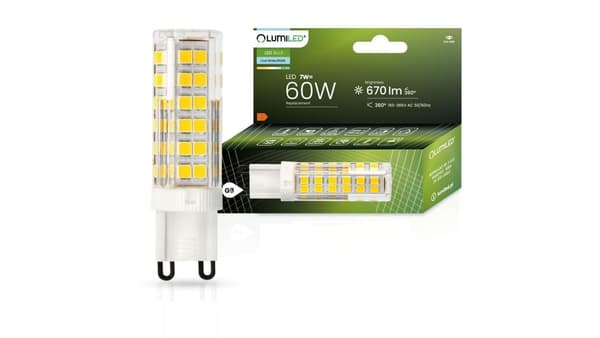 LED pære G9 CAP 7W = 60W 670lm 6500K Kold 360 LUMILED