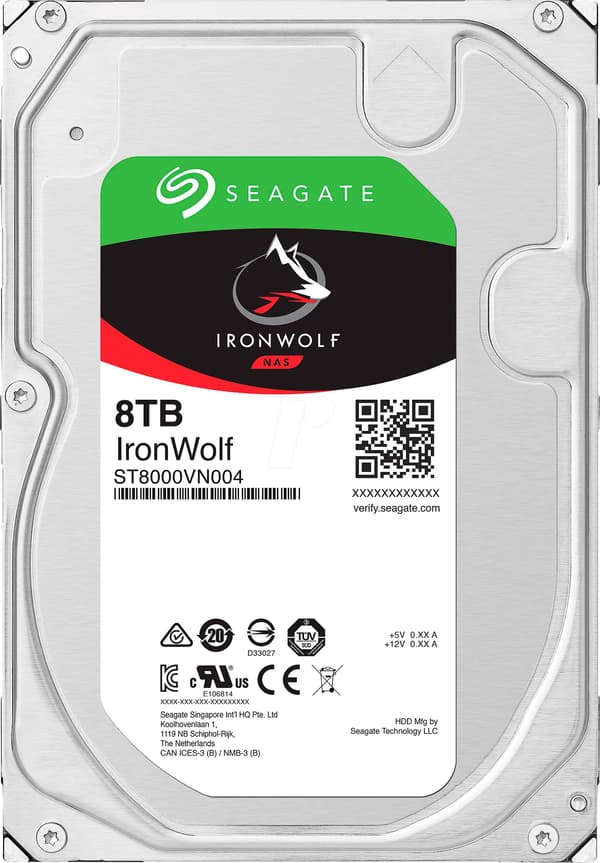 Seagate HDD IronWolf ST8000VN004 - 8 TB - 3.5\" - SATA 6 GB/s