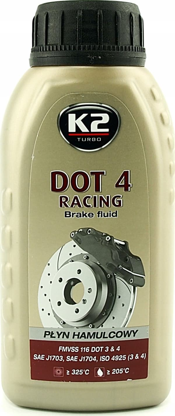 K2 DOT4 BREMSEVÆSKE MED CERTIFIKAT. DOT 4 RACING 250ML