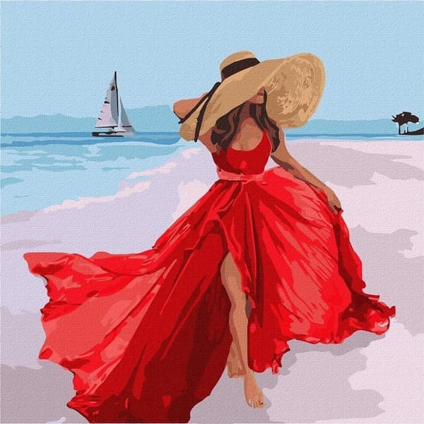 Mal efter tal - Sommerromance 40x40cm