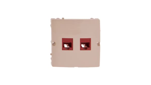Kontakt-Simon Computerstik dobbelt BASIC MODUL 2xRJ45 cat.5e beige - BMF52.02/12