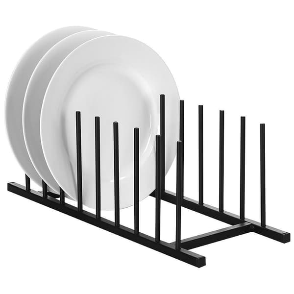 Afløbsstativ til køkkenvask sort metal (34,5 x 12,5 cm)