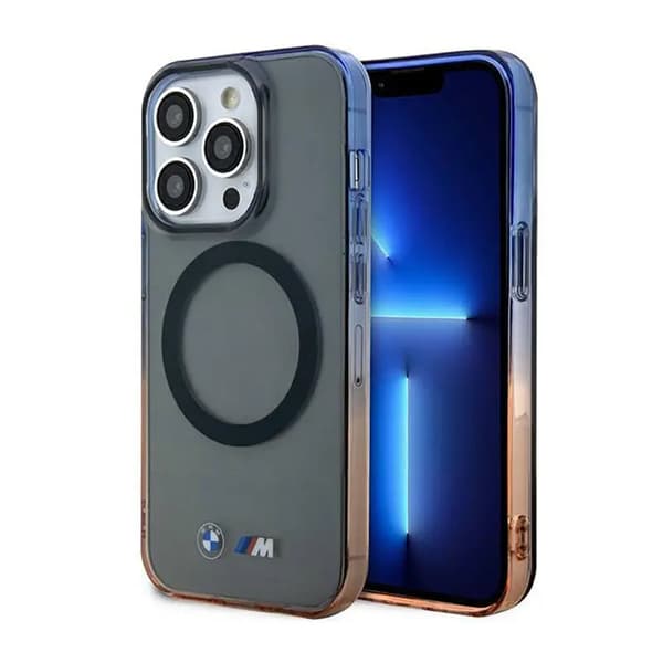 Kotelo BMW BMHMP14XHTGE iPhone 14 Pro Max 6.7\" harmaa/harmaa Hardcase Gradient Bumper MagSafe