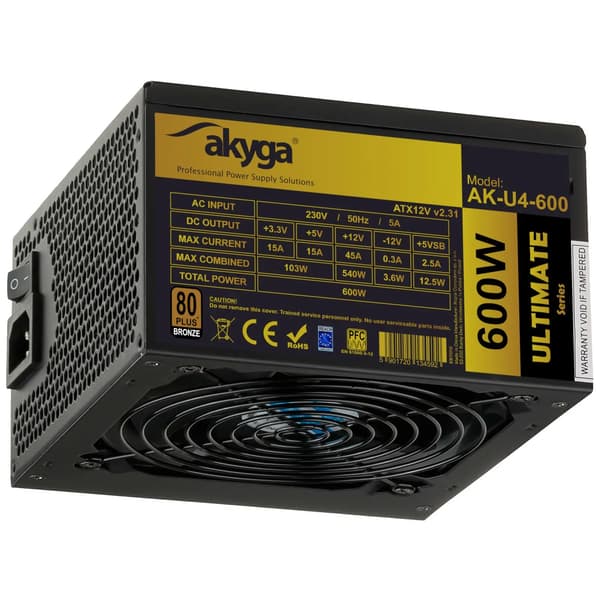 Strømforsyning ATX AK-U4-600 600W 80+ Bronze