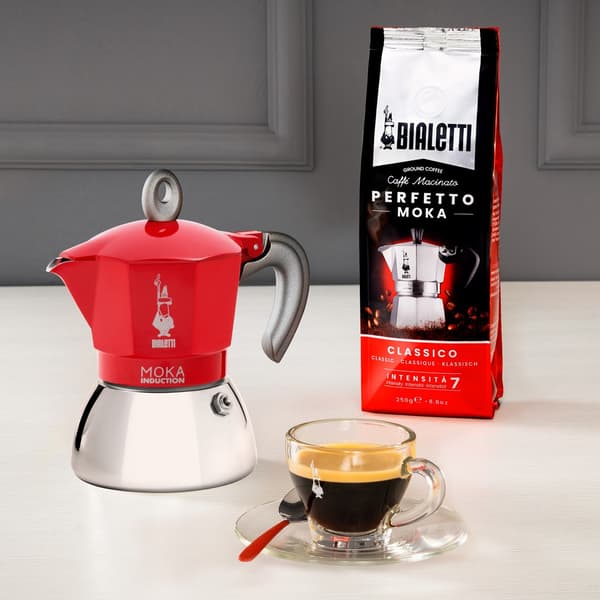 Bialetti MOKA 4TZ Induktion röd