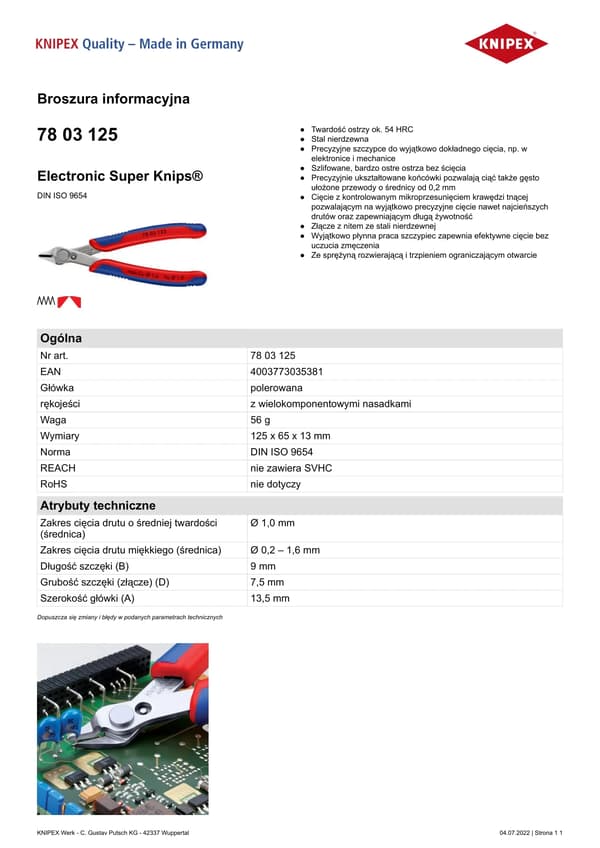 KNIPEX Electronic Super Knips