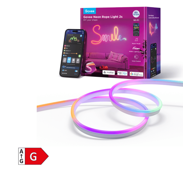 Govee Neon Strip Light 4 Meter Vit Matter redo