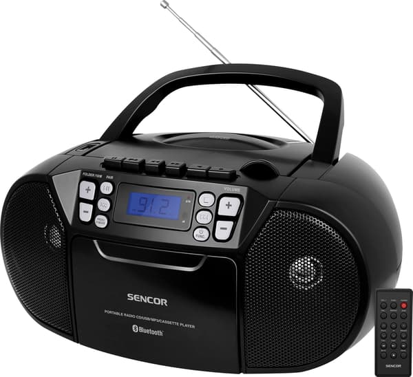 Huvudenhet Sencor RADIOMAGNETOFON SPT 3907 B CD/FM/BT/TAPE