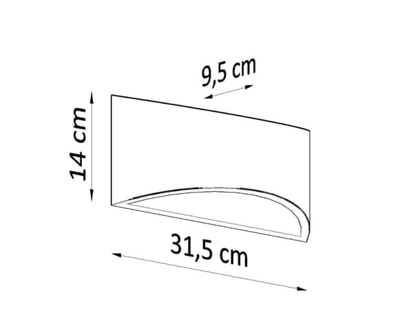 VIXEN keraaminen seinävalaisin