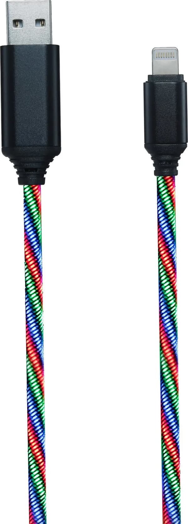 2GO USB-kaapeli 2GO USB-latauskaapeli \"Tricolor\" -LED-valaistuksella-100cm lightn