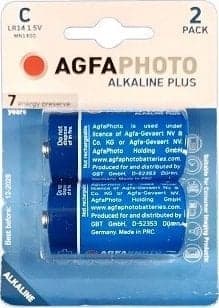 Batteri AgfaPhoto Alkaline Plus LR14 bl/2