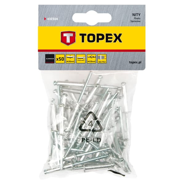 Aluminiumsnitter 4,8 x 14,5 mm, 50 stk