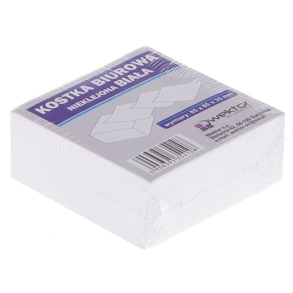Hvid terning 85x85mm 3,5cm