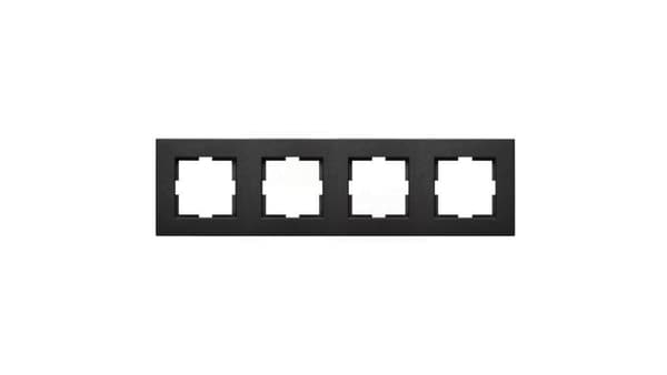 Panasonic NOVELLA firedobbelt ramme sort 92180654M