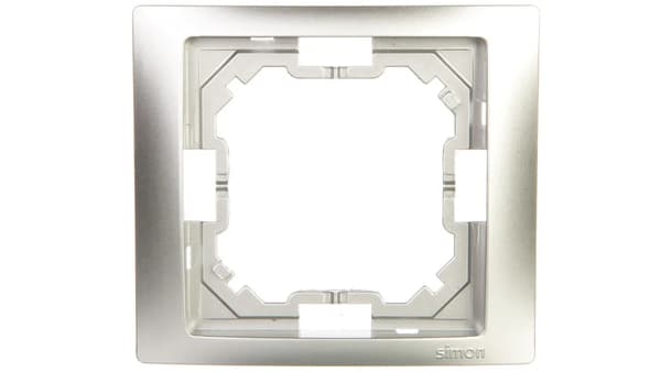 Kontakt-Simon 1-faldig ram Basic Neos silver metallic matt (BMRC1/43)