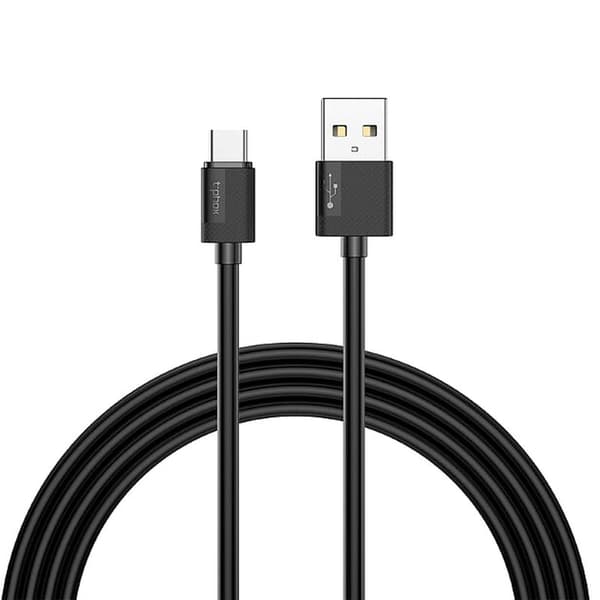 Kabel USB T-Phox USB-A - USB-C 2 m Sort