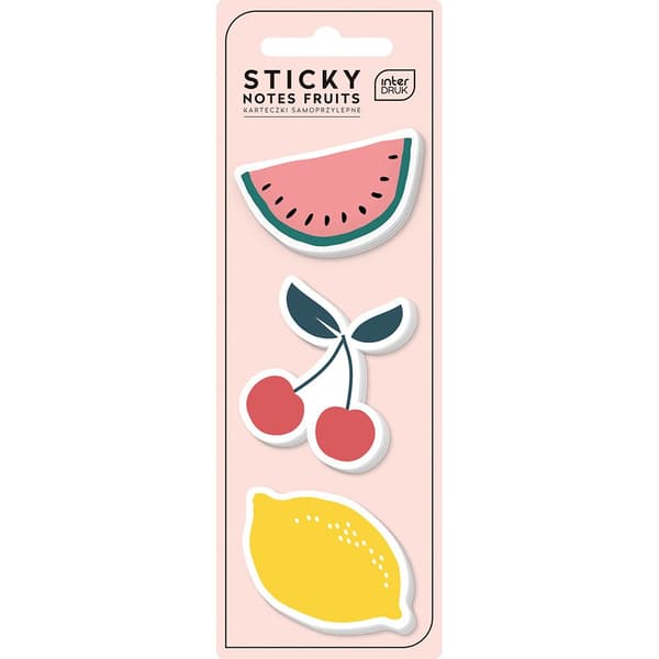 Sticky notes Frugter 75 stk. mix