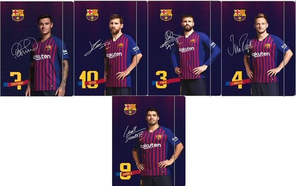 FC Barcelona Barca Fan 7 ASTRA Mappe med viskelæder