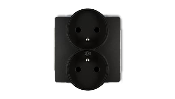 DECO Soft Kaksoispistorasia kehykseen mattamusta 12dGPRSO-2zp