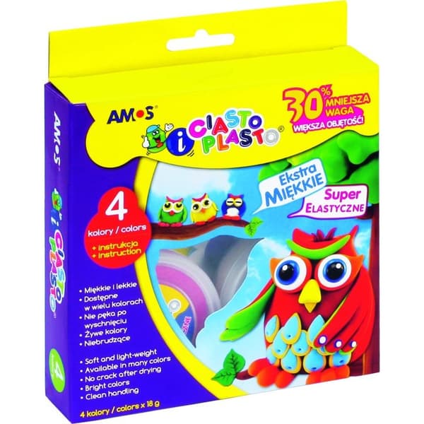 Skrivebordsfolie plastmasse Amos 4 farver 18g