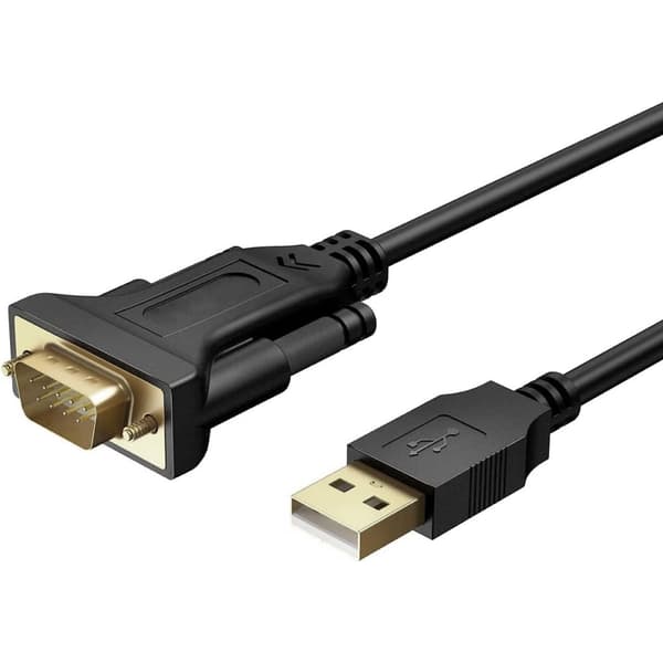 Techly USB 2.0 - RS232/COM 1,5 m muunnin/adapteri, musta