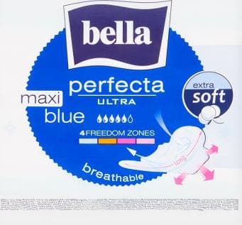 Bella bella perfecta ultra maxi blå hygiejnebind 8 stk