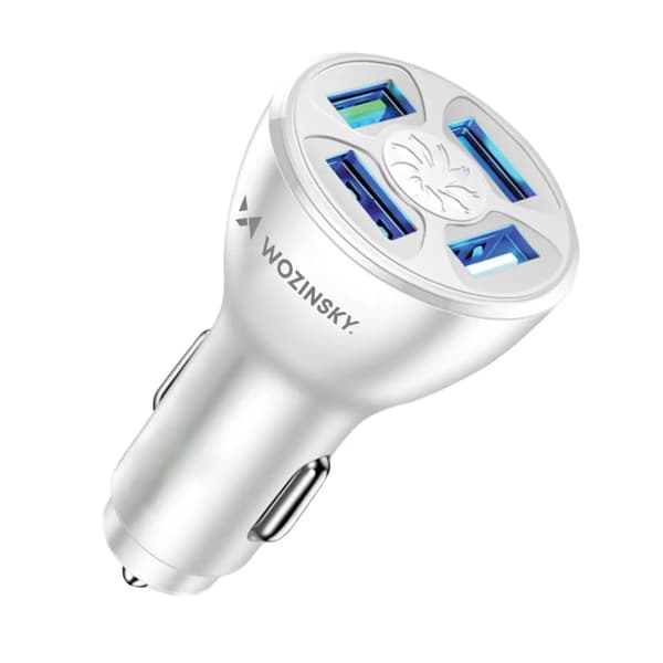 Wozinsky WCCAW 50W 4x USB-A QC Biloplader - Hvid