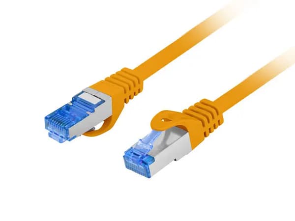 PATCH CORD CAT.6A S/FTP LSZH CCA 0.25M ORANGE FLUKE PASSED LANBERG