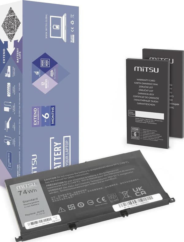 Batteri Mitsu til Dell Inspiron 15 (7557), 15 (7559) - 6600mAh