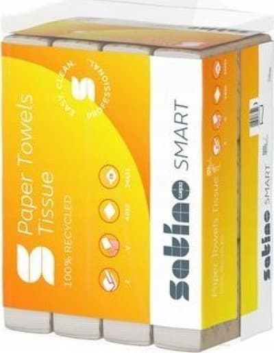 Wepa Wepa Satino Smart - ZZ håndklæde, 2-lag - Hvid