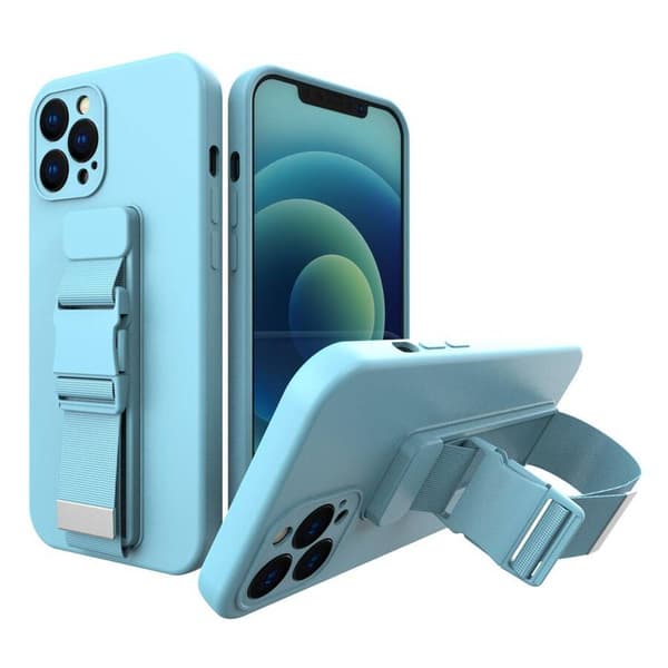 Repfodral Gelfodral med kedja Snoddväska Snodd iPhone 13 Pro blå