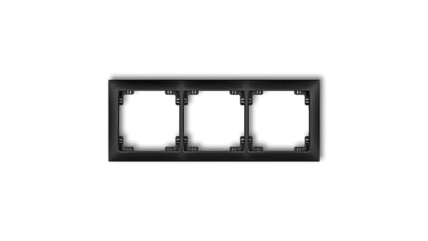 DECO Universal tredobbelt plastikramme DECO Soft sort mat 12DRSO-3