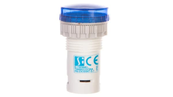 Kompakt ljusblå PK22-LN-24-LED AC/DC